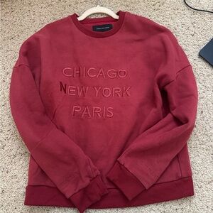 Christina Karin Burgundy Crewneck Sweater